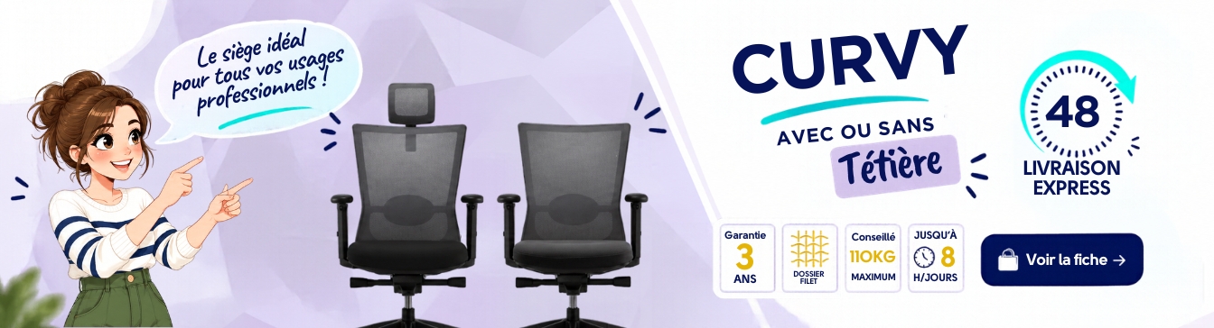 Si&egrave;ge de bureau CURVY filet